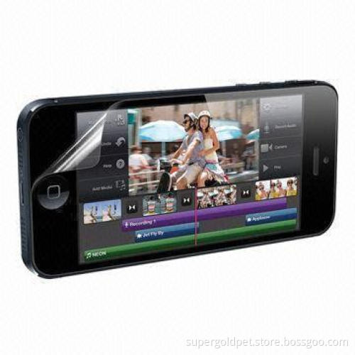 Clear Screen Protector, Suitable for iPhone 5, Made of Transparent PET Material